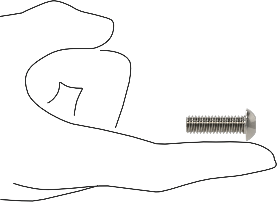 Paslanmaz Çelik Kurcalamaya Dayanıklı Düğme Başlı Torx Vidalar, 5/16"-18 Diş Boyutu, 1" Uzunluk