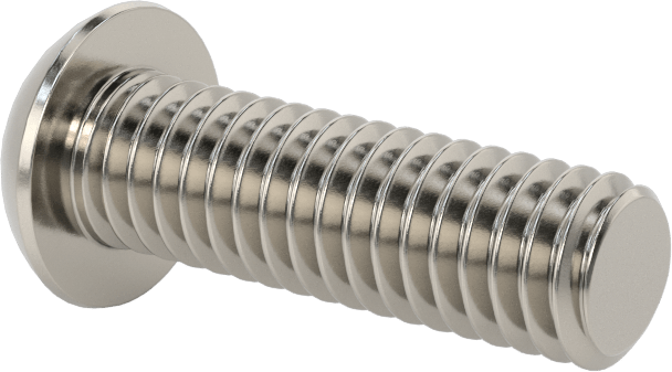 Paslanmaz Çelik Kurcalamaya Dayanıklı Düğme Başlı Torx Vidalar, 5/16"-18 Diş Boyutu, 1" Uzunluk