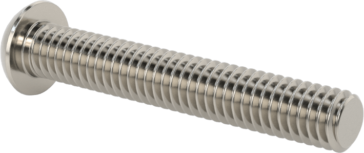 Paslanmaz Çelik Kurcalamaya Dayanıklı Düğme Başlı Torx Vidalar, 5/16"-18 Diş, 2" Uzunluk