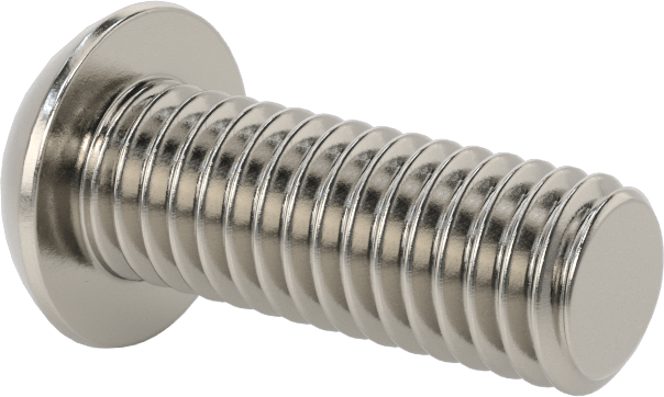 Paslanmaz Çelik Kurcalamaya Dayanıklı Düğme Başlı Torx Vidalar, 3/8"-16 Diş Boyutu, 1" Uzunluk