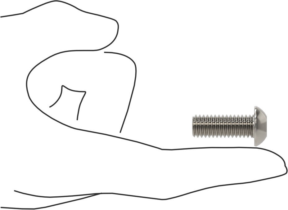 Paslanmaz Çelik Kurcalamaya Dayanıklı Düğme Başlı Torx Vidalar, 3/8"-16 Diş Boyutu, 1" Uzunluk