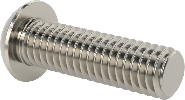 Paslanmaz Çelik Kurcalamaya Dayanıklı Düğme Başlı Torx Vidalar, 3/8"-16 Diş Boyutu, 1-1/4" Uzunluk