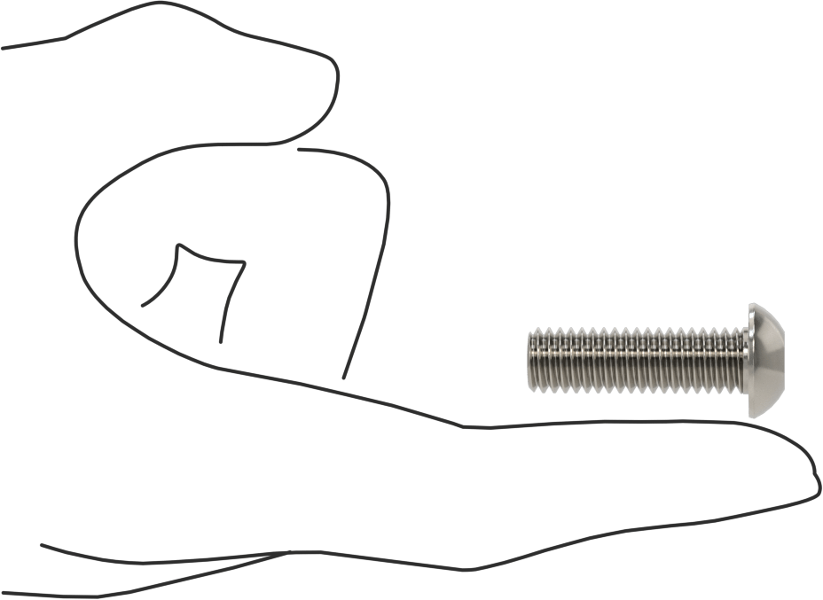 Paslanmaz Çelik Kurcalamaya Dayanıklı Düğme Başlı Torx Vidalar, 3/8"-16 Diş Boyutu, 1-1/4" Uzunluk