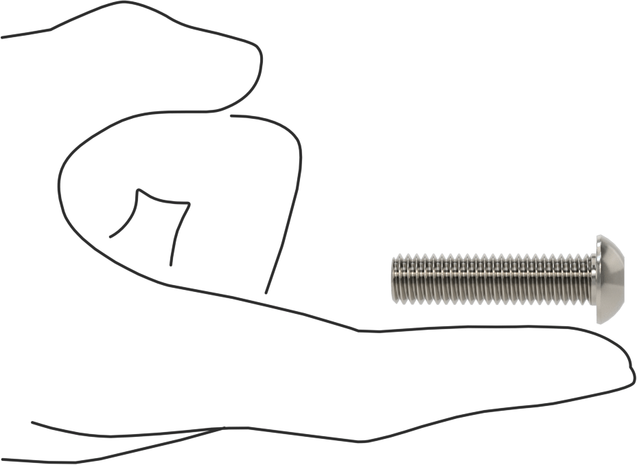 Paslanmaz Çelik Kurcalamaya Dayanıklı Düğme Başlı Torx Vidalar, 3/8"-16 Diş Boyutu, 1-1/2" Uzunluk