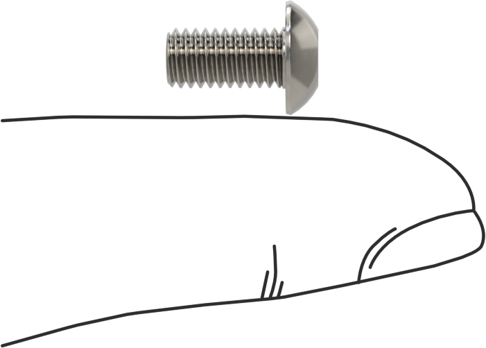 Paslanmaz Çelik Kurcalamaya Dayanıklı Düğme Başlı Torx Vidalar, 10-32 Diş Boyutu, 3/8" Uzunluk
