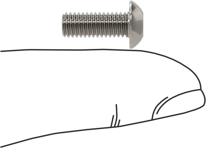 Paslanmaz Çelik Kurcalamaya Dayanıklı Düğme Başlı Torx Vidalar, 10-32 Diş Boyutu, 1/2" Uzunluk