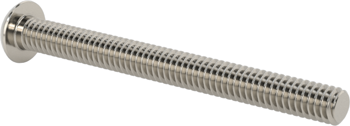 Paslanmaz Çelik Kurcalamaya Dayanıklı Düğme Başlı Torx Vidalar, 8-32 Diş Boyutu, 1-3/4" Uzunluk