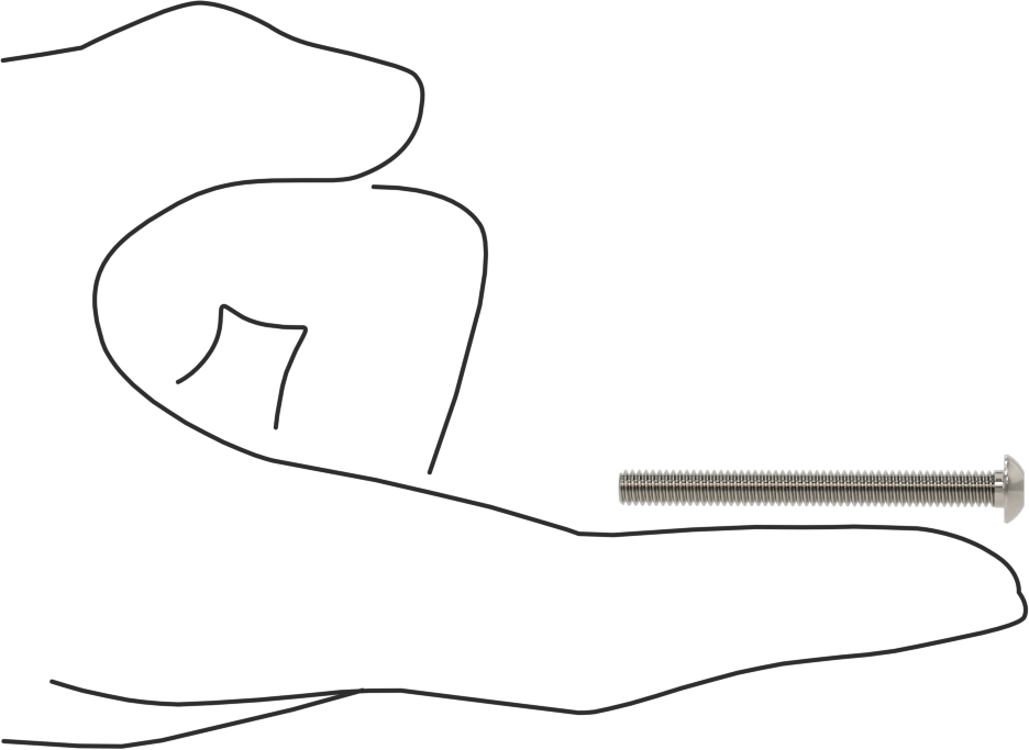Paslanmaz Çelik Kurcalamaya Dayanıklı Düğme Başlı Torx Vidalar, 8-32 Diş Boyutu, 1-3/4" Uzunluk