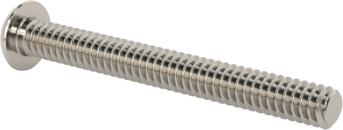 Paslanmaz Çelik Kurcalamaya Dayanıklı Düğme Başlı Torx Vidalar, 10-24 Diş Boyutu, 1-3/4" Uzunluk