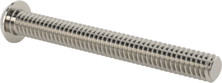 Paslanmaz Çelik Kurcalamaya Dayanıklı Düğme Başlı Torx Vidalar, 1/4"-20 Diş Boyutu, 2-1/4" Uzunluk