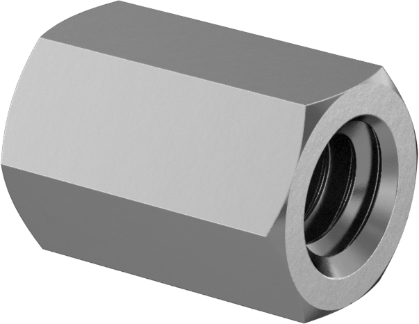 Dişli Altıgen Ayırıcı, Çinko Kaplı Çelik, 1/8" Altıgen, 3/16" Uzunluk, 2-56 Diş