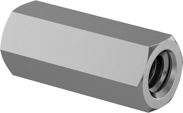 Dişli Altıgen Ayırıcı, Çinko Kaplı Çelik, 1/8" Altıgen, 5/16" Uzunluk, 2-56 Diş