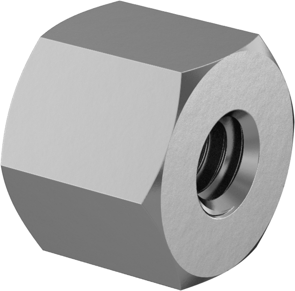Dişli Altıgen Ayırıcı, Çinko Kaplı Çelik, 3/16" Altıgen, 5/32" Uzunluk, 2-56 Diş
