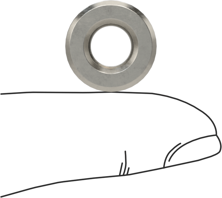 18-8 Paslanmaz Çelik Düzeltme Pulları, İki Parça, 1/4" Vida Boyutu, 0,173“- 0,203” Kalınlık