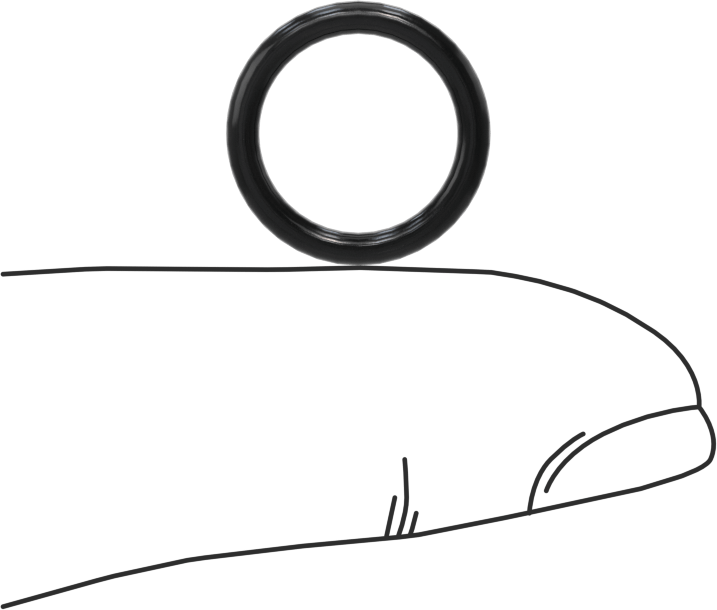 Kimyasallara Dayanıklı Viton® Floroelastomer O-Ring, Yüksek Basınç, 1/16 Kesirli Genişlik, Dash No. 013