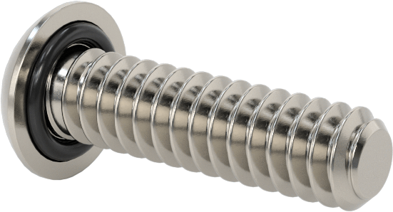 Sızdırmaz Paslanmaz Çelik Kurcalamaya Dayanıklı Düğme Başlı Torx Vidaları, Buna-N Kauçuk O-Ring ile, 6-32 Diş Boyutu, 1/2" Uzunluk
