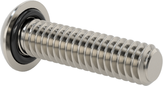 Sızdırmaz Paslanmaz Çelik Kurcalamaya Dayanıklı Düğme Başlı Torx Vidaları, Buna-N O-Ring ile, 8-32 Diş Boyutu, 5/8" Uzunluk