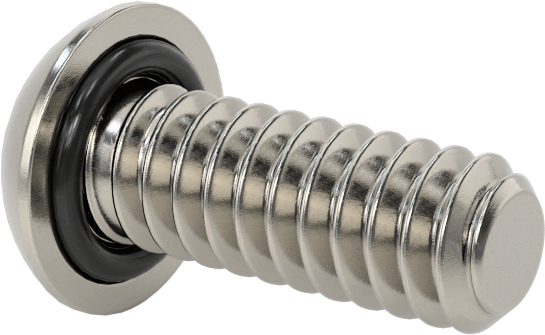 Sızdırmaz Paslanmaz Çelik Kurcalamaya Dayanıklı Düğme Başlı Torx Vidaları, Buna-N O-Ring ile, 10-24 Diş Boyutu, 1/2" Uzunluk