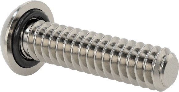 Sızdırmaz Paslanmaz Çelik Kurcalamaya Dayanıklı Düğme Başlı Torx Vidaları, Buna-N O-Ring ile, 10-24 Diş Boyutu, 3/4" Uzunluk