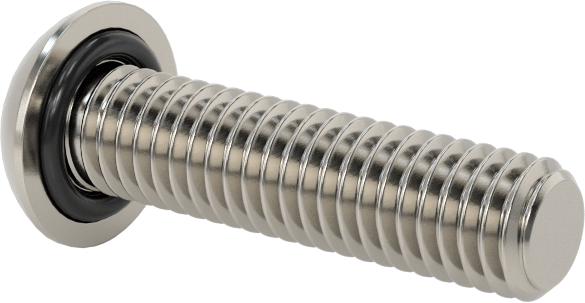 Sızdırmaz Paslanmaz Çelik Kurcalamaya Dayanıklı Düğme Başlı Torx Vidaları, Buna-N O-Ring ile, 10-32 Diş Boyutu, 3/4" Uzunluk