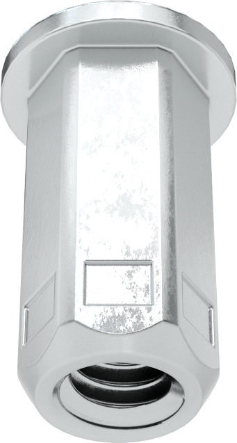 Vida Kilitli Ağır Hizmet Tipi Bükülmeye Dayanıklı Perçin Somunları, 1/4"-20 Diş Boyutu, 0,138“ ila 0,236” Malzeme Kalınlığı için