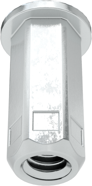 Vida Kilitli Ağır Hizmet Tipi Bükülmeye Dayanıklı Perçin Somunları, 1/4"-20 Diş Boyutu, 0,236“ ila 0,335” Malzeme Kalınlığı için