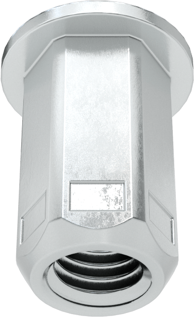 Vida Kilitli Ağır Hizmet Tipi Bükülmeye Dayanıklı Perçin Somunları, M8 x 1,25 mm Diş, 0,8 mm ila 4 mm Malzeme Kalınlığı için