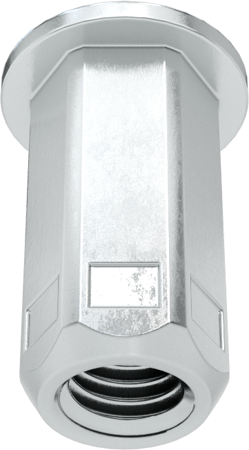 Vida Kilitli Ağır Hizmet Tipi Bükülmeye Dayanıklı Perçin Somunları, M8 x 1,25 mm Diş Boyutu, 4 mm ila 7 mm Malzeme Kalınlığı için