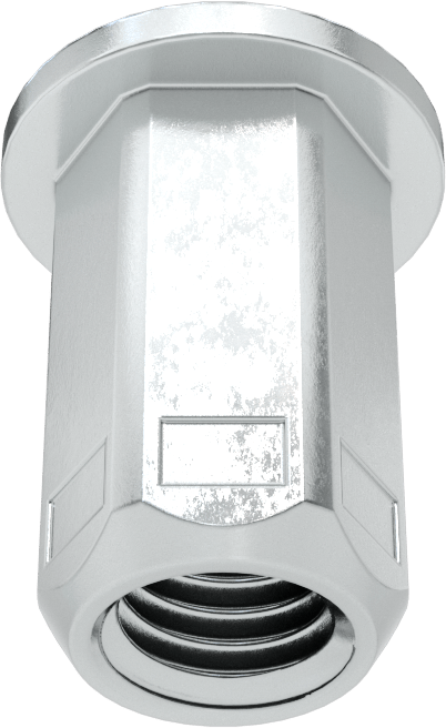 Vida Kilitli Ağır Hizmet Tipi Bükülmeye Dayanıklı Perçin Somunları, M10 x 1,5 mm Diş, 1 mm ila 4,5 mm Malzeme Kalınlığı için