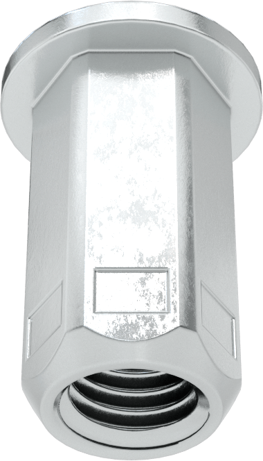 Vida Kilitli Ağır Hizmet Tipi Bükülmeye Dayanıklı Perçin Somunları, M10 x 1,5 mm Diş, 4,5 mm ila 7,5 mm Malzeme Kalınlığı için