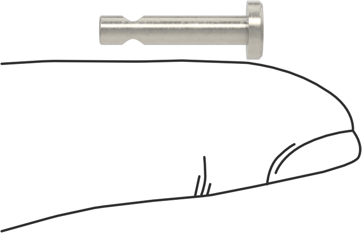 Yüksek Korozyon Dirençli 316 Paslanmaz Çelik Çatal Pimler, 1/8" Çap, 7/16" Kullanılabilir Uzunluk