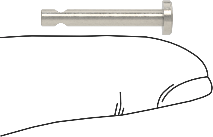 Yüksek Korozyon Dirençli 316 Paslanmaz Çelik Çatal Pimler, 1/8" Çap, 11/16" Kullanılabilir Uzunluk