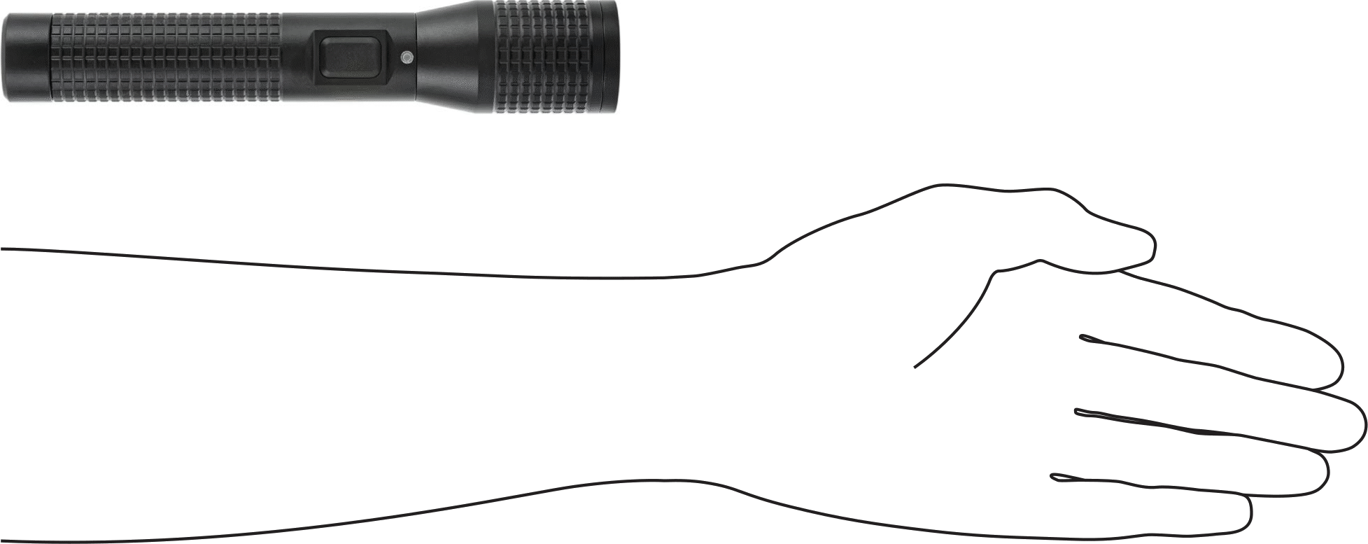 El Feneri, Sabit Odaklı, Şarj Edilebilir, LED, 7-1/2" Toplam Uzunluk