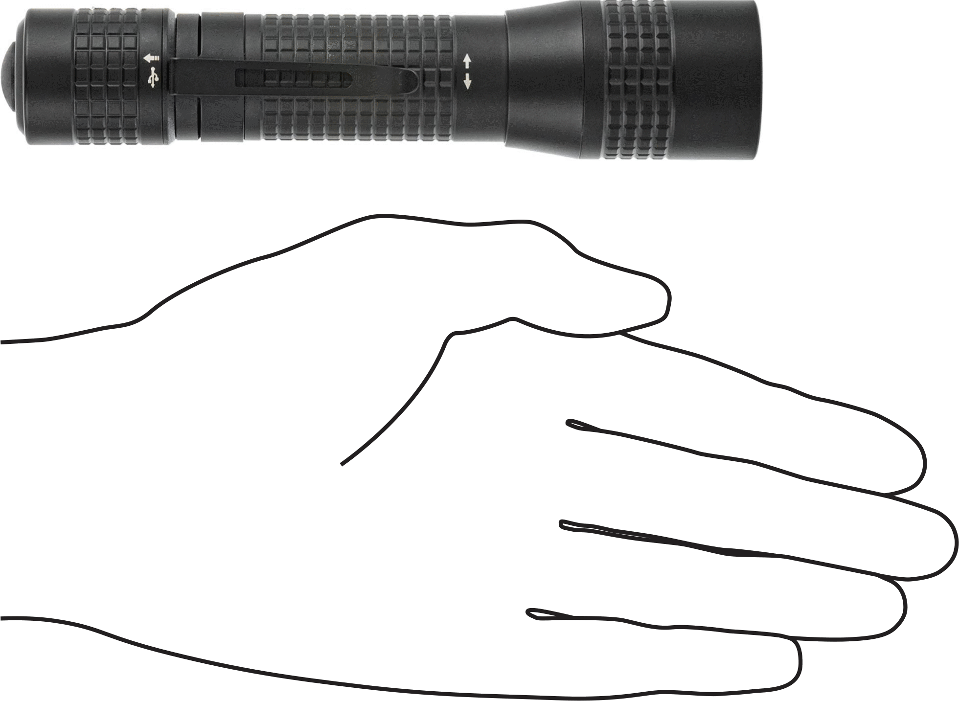 El Feneri, Döndürerek Odaklamalı, Şarj Edilebilir, LED, 5-3/4" Toplam Uzunluk