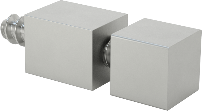 İki Parçalı Mesafe Paneli Asma Braketi, 1/8" maksimum panel kalınlığı için, 1/2“ ve 3/8” Uzun Kenarlar, 3/8" Yükseklik