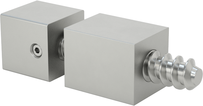 İki Parçalı Mesafe Paneli Asma Braketi, 1/8" maksimum panel kalınlığı için, 1/2“ ve 3/8” Uzun Kenarlar, 3/8" Yükseklik