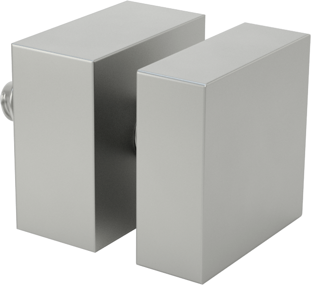 İki Parçalı Mesafe Paneli Asma Braketi, 1/4" Maksimum Panel Kalınlığı için, 1/2“ ve 3/8” Uzun Kenarlar, 1" Yükseklik