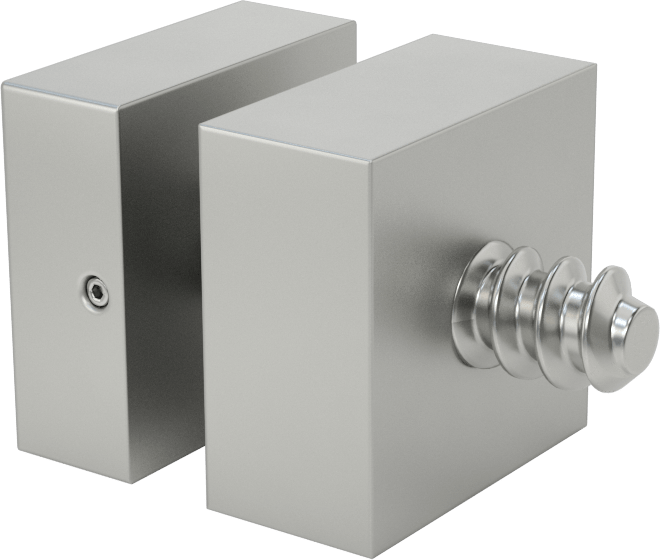 İki Parçalı Mesafe Paneli Asma Braketi, 1/4" Maksimum Panel Kalınlığı için, 1/2“ ve 3/8” Uzun Kenarlar, 1" Yükseklik