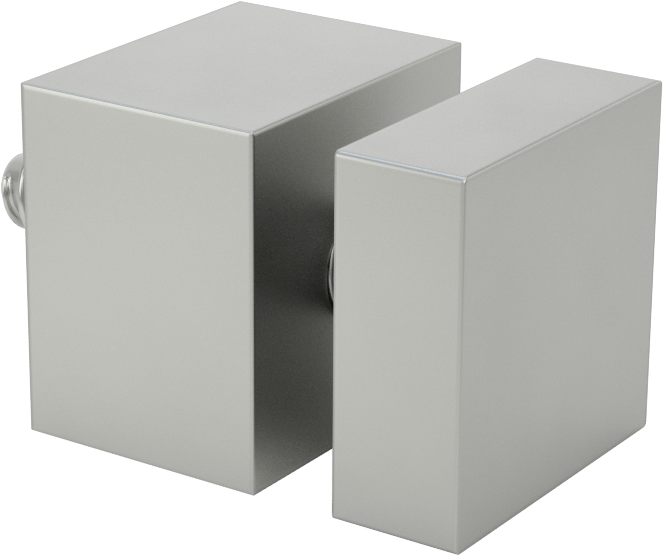 İki Parçalı Mesafe Paneli Asma Braketi, 1/4" Maksimum Panel Kalınlığı için, 3/4“ ve 3/8” Uzun Kenarlar, 1" Yükseklik
