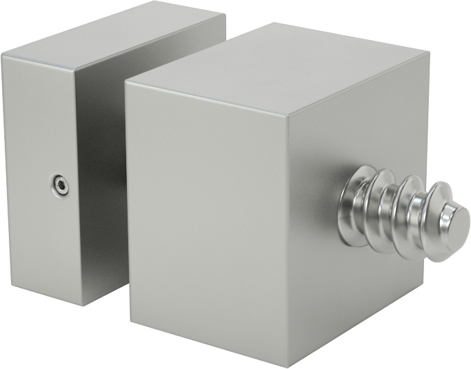 İki Parçalı Mesafe Paneli Asma Braketi, 1/4" Maksimum Panel Kalınlığı için, 3/4“ ve 3/8” Uzun Kenarlar, 1" Yükseklik