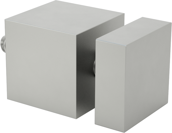 İki Parçalı Mesafe Paneli Asma Braketi, 1/4" Maksimum Panel Kalınlığı için, 1“ ve 3/8” Uzun Kenarlar, 1" Yükseklik
