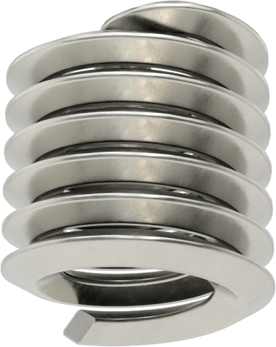 Dişli Helisel Ek Parça, 18-8 Paslanmaz Çelik, 1/4"-20 Sol Dişli