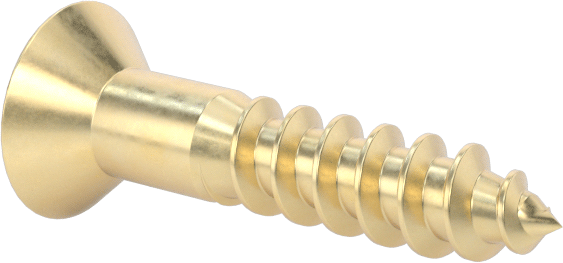 Ahşap için Pirinç Phillips Düz Başlı Vidalar, 3 Boyutu, 1/2" Uzunluk