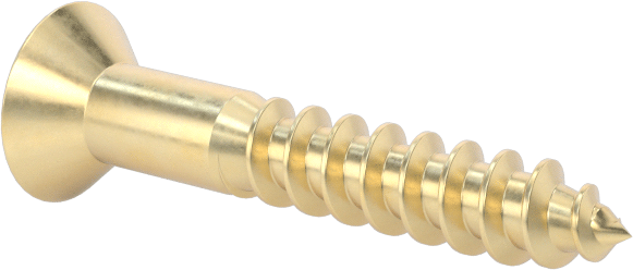 Ahşap için Pirinç Phillips Düz Başlı Vidalar, 3 Boyutu, 5/8" Uzunluk