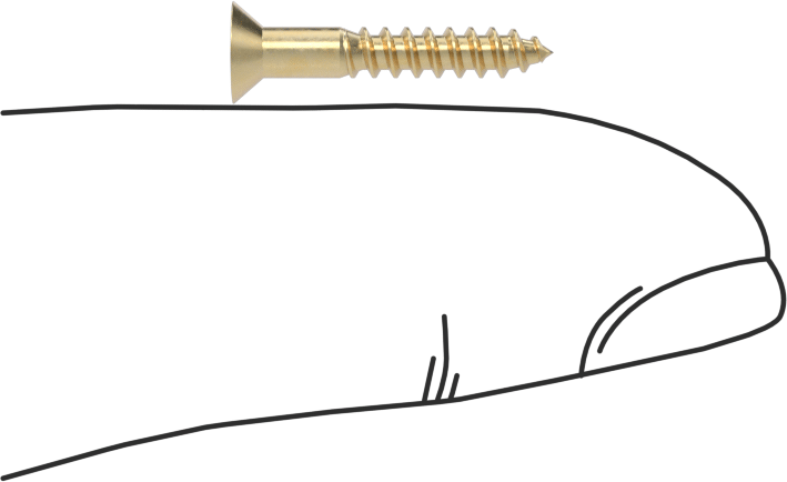 Ahşap için Pirinç Phillips Düz Başlı Vidalar, 3 Boyutu, 5/8" Uzunluk