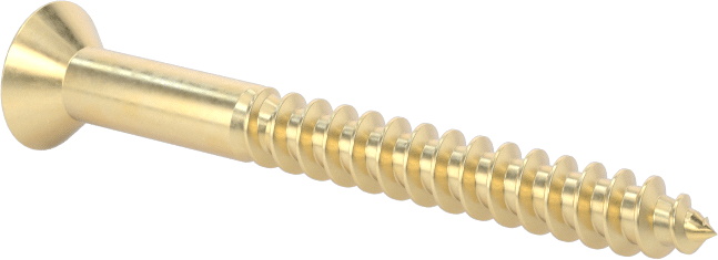 Ahşap için Pirinç Phillips Düz Başlı Vidalar, 5 Numara, 1-1/4" Uzunluk