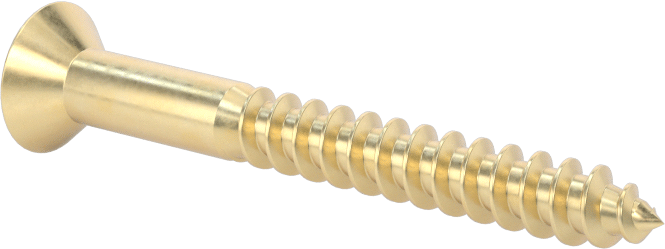 Ahşap için Pirinç Phillips Düz Başlı Vidalar, Numara 8 Boyut, 1-1/2" Uzunluk