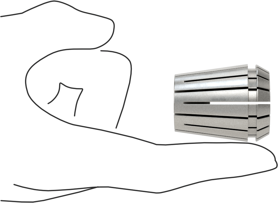 ER Tap Pens, ER-32, 3/8" Kılavuz Boyutu için, 52100 Alaşımlı Çelik