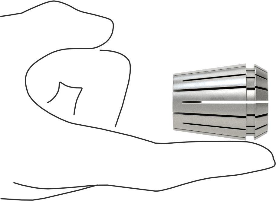 ER Tap Pens, ER-32, 13/16" Kılavuz Boyutu için, 52100 Alaşımlı Çelik