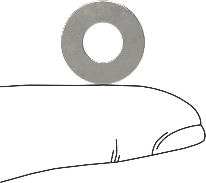 18-8 Paslanmaz Çelik Pul, 15 Numaralı Vida için, Genel Amaçlı, 0.297" ID, 0.625" OD